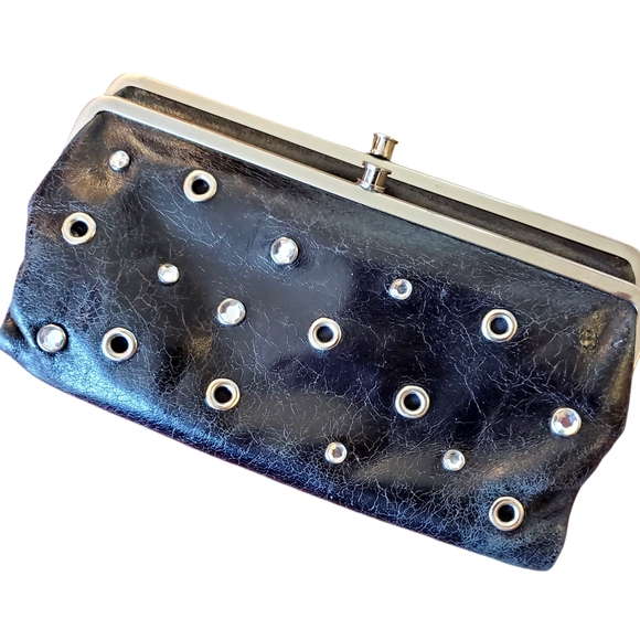Handbags - Hobo Black Studded Clutch Wallet